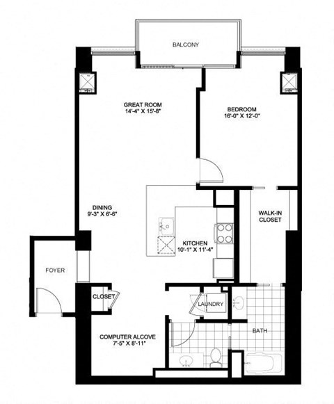 Floor plan at Flair Tower